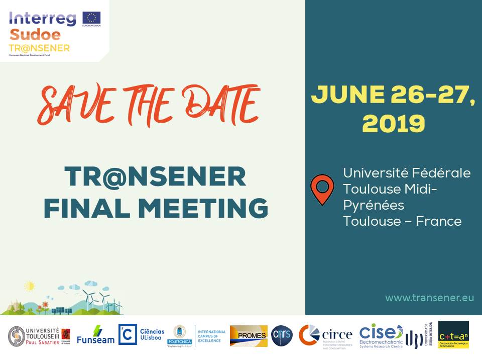 SAVE THE DATE - 26th & 27th June 2019 Tr@nsener final meeting 